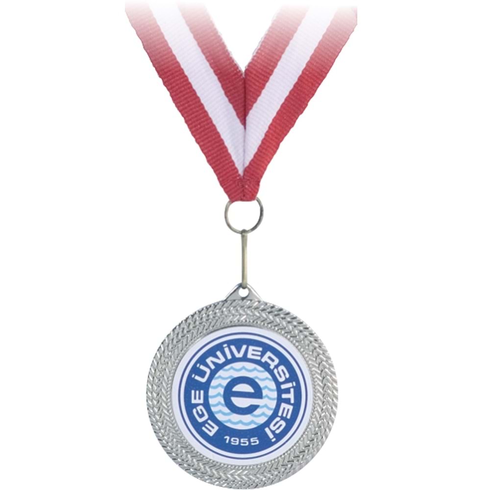 Madalya Kurdelalı 5,5cm - Gümüş - STD