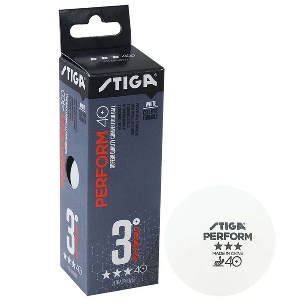 Stiga Perform Masa Tenis Topu 3Lü Kutu *** - Beyaz - STD