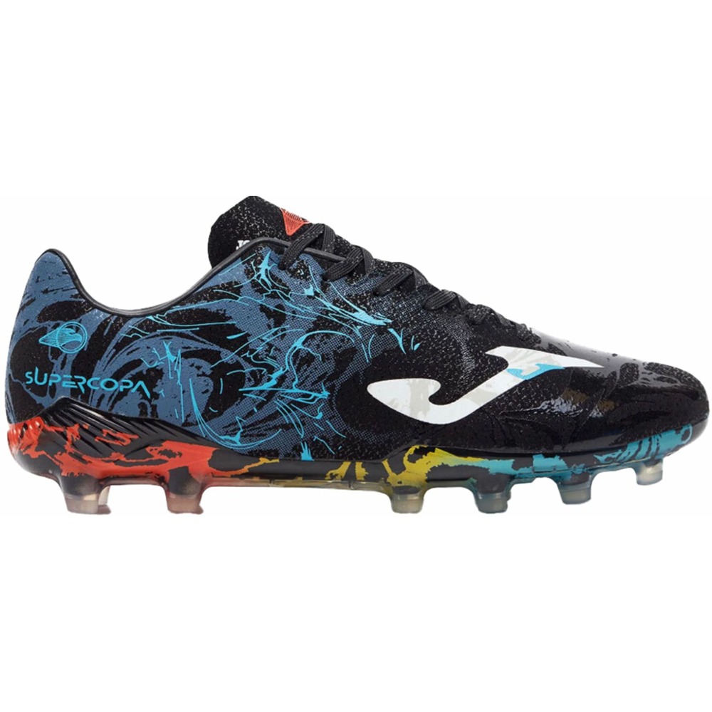 Joma Super Copa 2441 Negro Azul Firm Ground FG Krampon - Siyah - 44