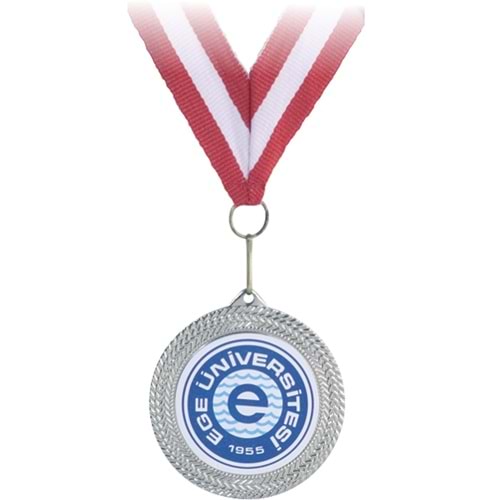 Madalya Kurdelalı 5,5cm - Gümüş - STD