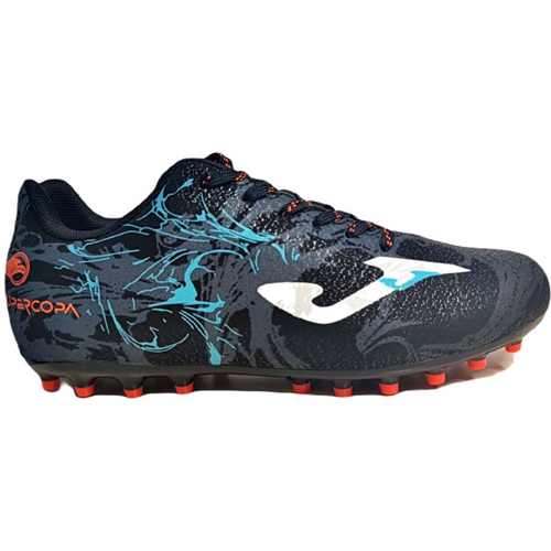 Joma Super Copa Jr 2431 Negro Turquesa Artificial Grass Futbol Ayakkabısı - Siyah - 32
