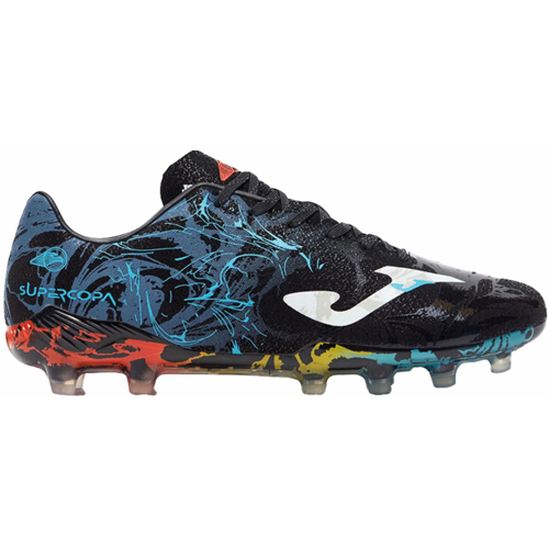 Joma Super Copa 2441 Negro Azul Firm Ground FG Krampon - Siyah - 44